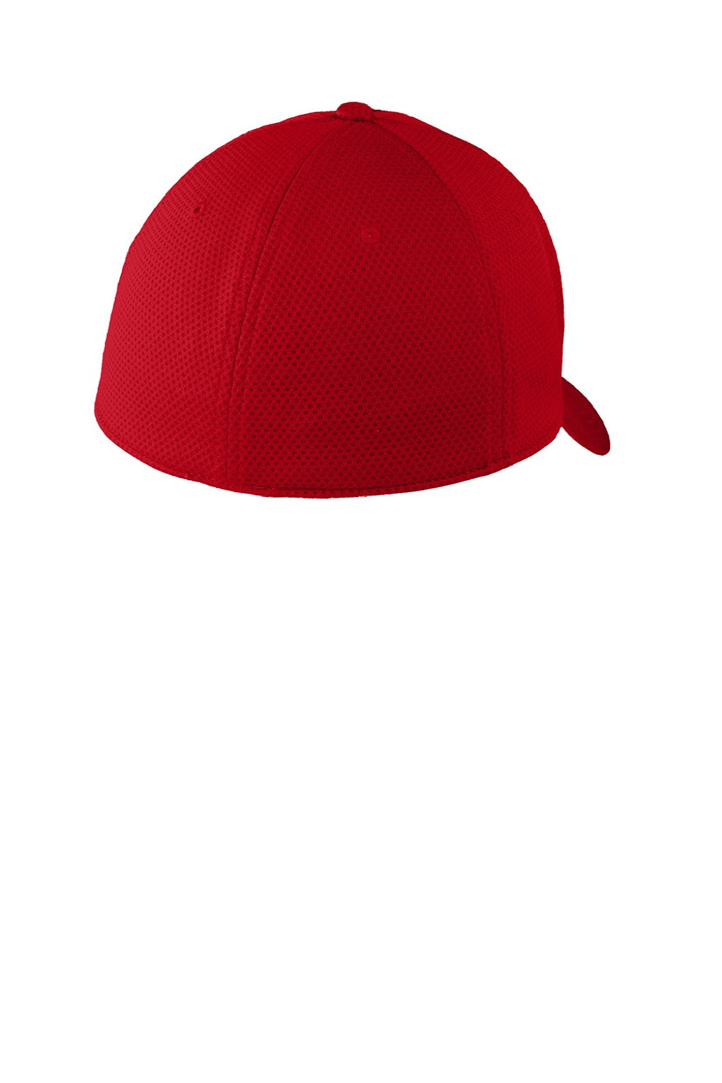 New Era Hats NE1090 Mens Moisture Wicking Stretch Fit Hat Scarlet Red Flat Back