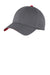 New Era Hats NE1100 Mens Stretch Fit Hat Graphite Grey/Scarlet Red Flat Front