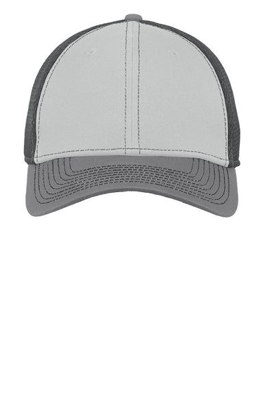 New Era Hats NE1120 Mens Stretch Fit Hat Grey/Steel Grey/Graphite Grey Flat Front