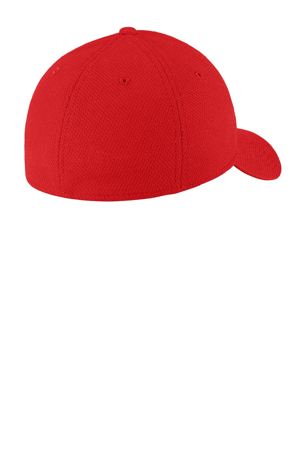 New Era Hats NE1121 Mens Moisture Wicking Stretch Fit Hat Scarlet Red Flat Back