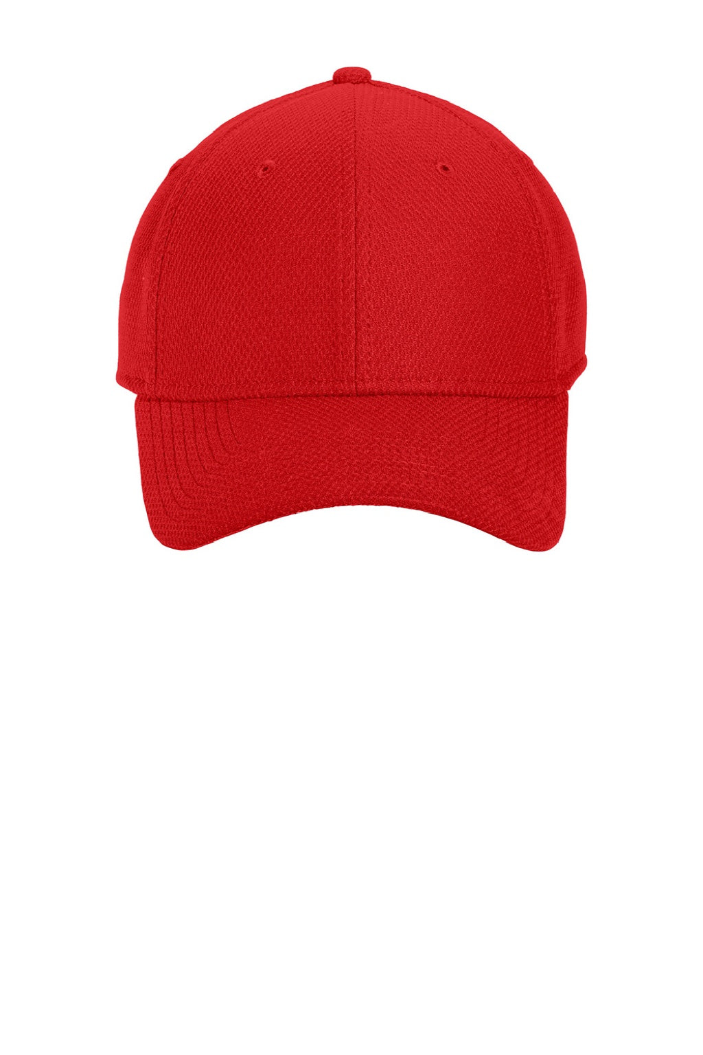 New Era Hats NE1121 Mens Moisture Wicking Stretch Fit Hat Scarlet Red Flat Front