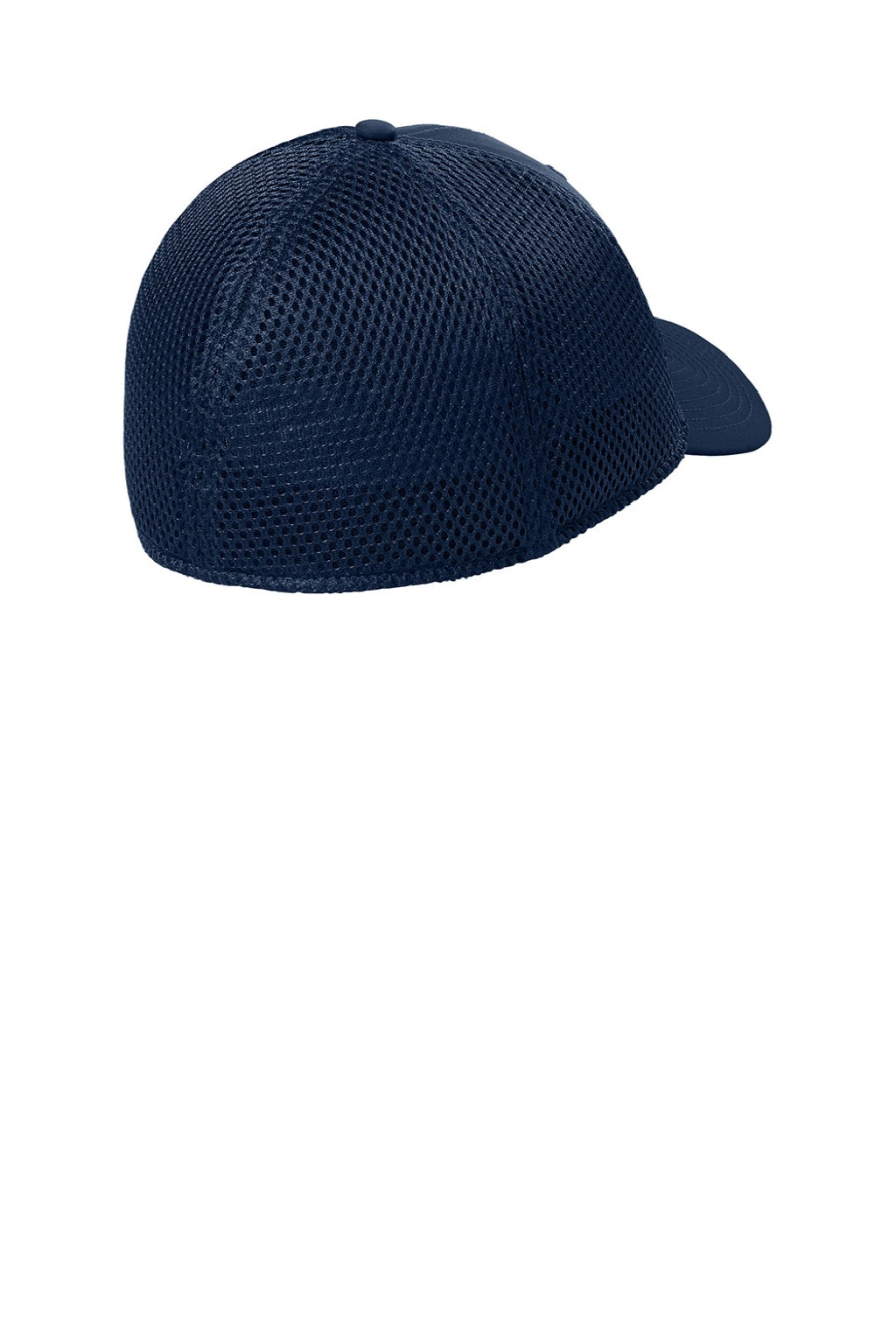 New Era Hats NE1130 Mens 39THIRTY Performance Stretch Mesh Hat Deep Navy Blue Flat Back