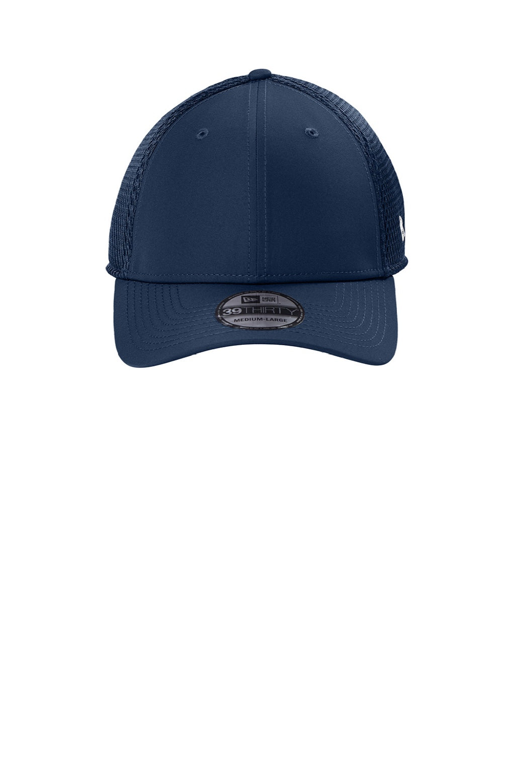 New Era Hats NE1130 Mens 39THIRTY Performance Stretch Mesh Hat Deep Navy Blue Flat Front