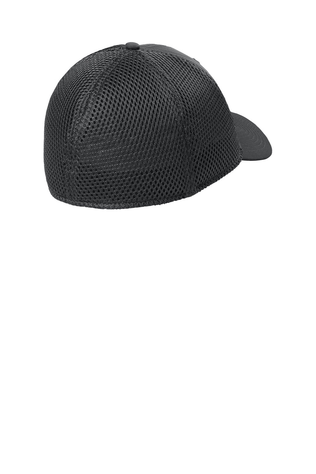 New Era Hats NE1130 Mens 39THIRTY Performance Stretch Mesh Hat Graphite Grey Flat Back