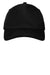 New Era Hats NE200 Mens Adjustable Hat Black Flat Front