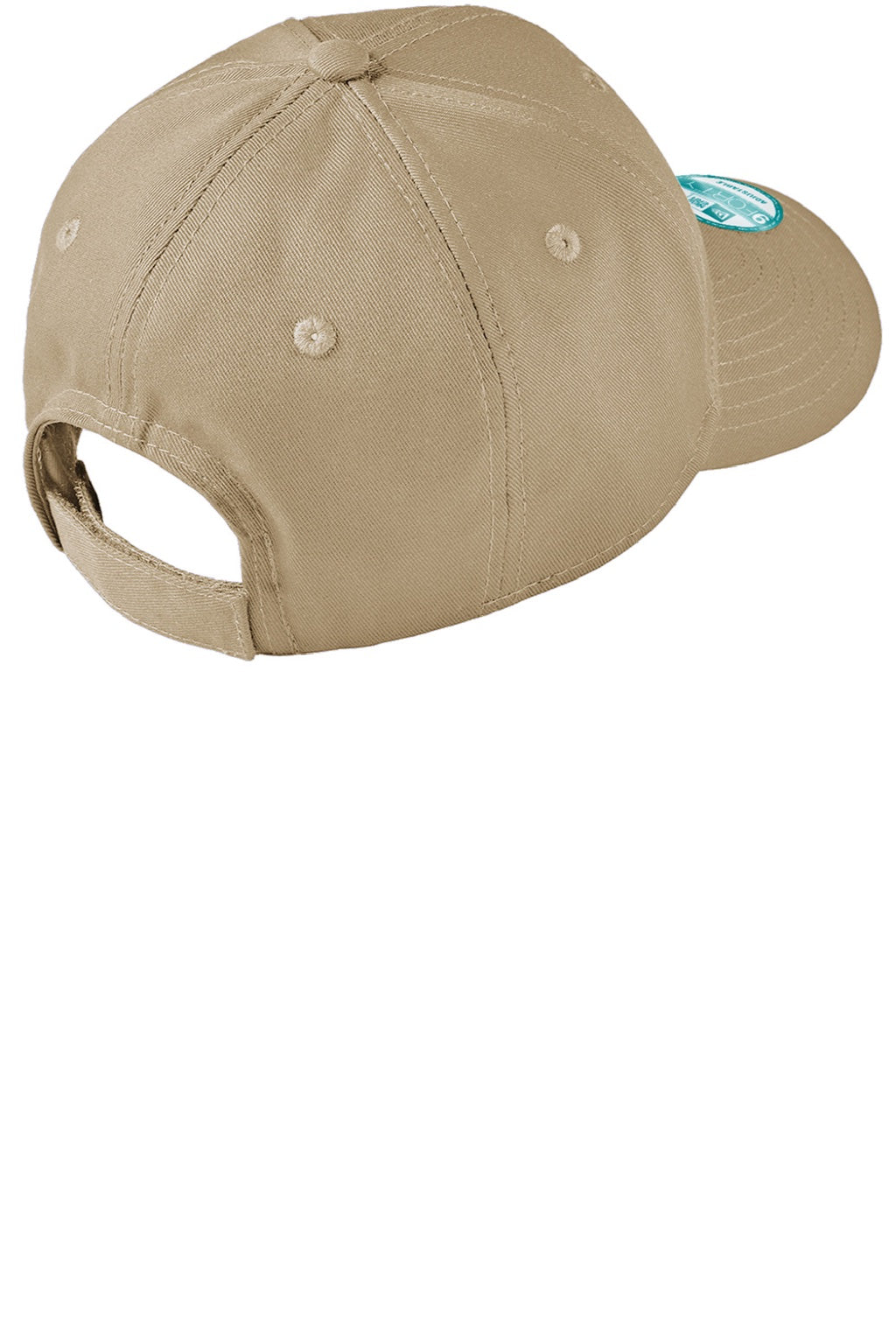 New Era Hats NE200 Mens Adjustable Hat Khaki Brown Flat Back