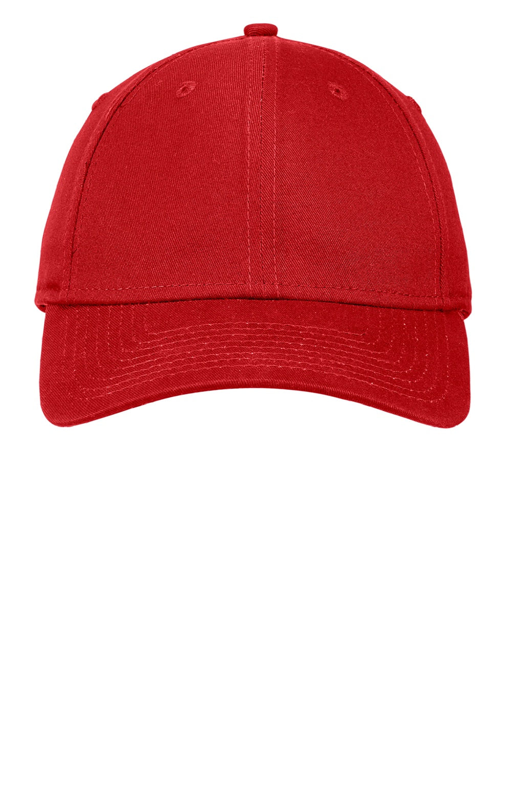 New Era Hats NE200 Mens Adjustable Hat Scarlet Red Flat Front