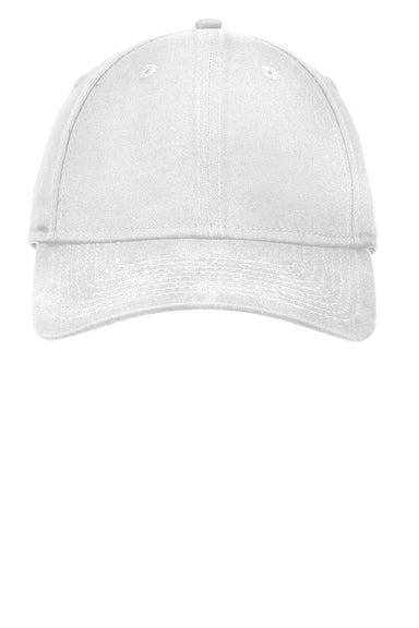 New Era Hats NE200 Mens Adjustable Hat White Flat Front