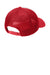 New Era Hats NE204 Mens Adjustable Hat White/Scarlet Red Flat Back