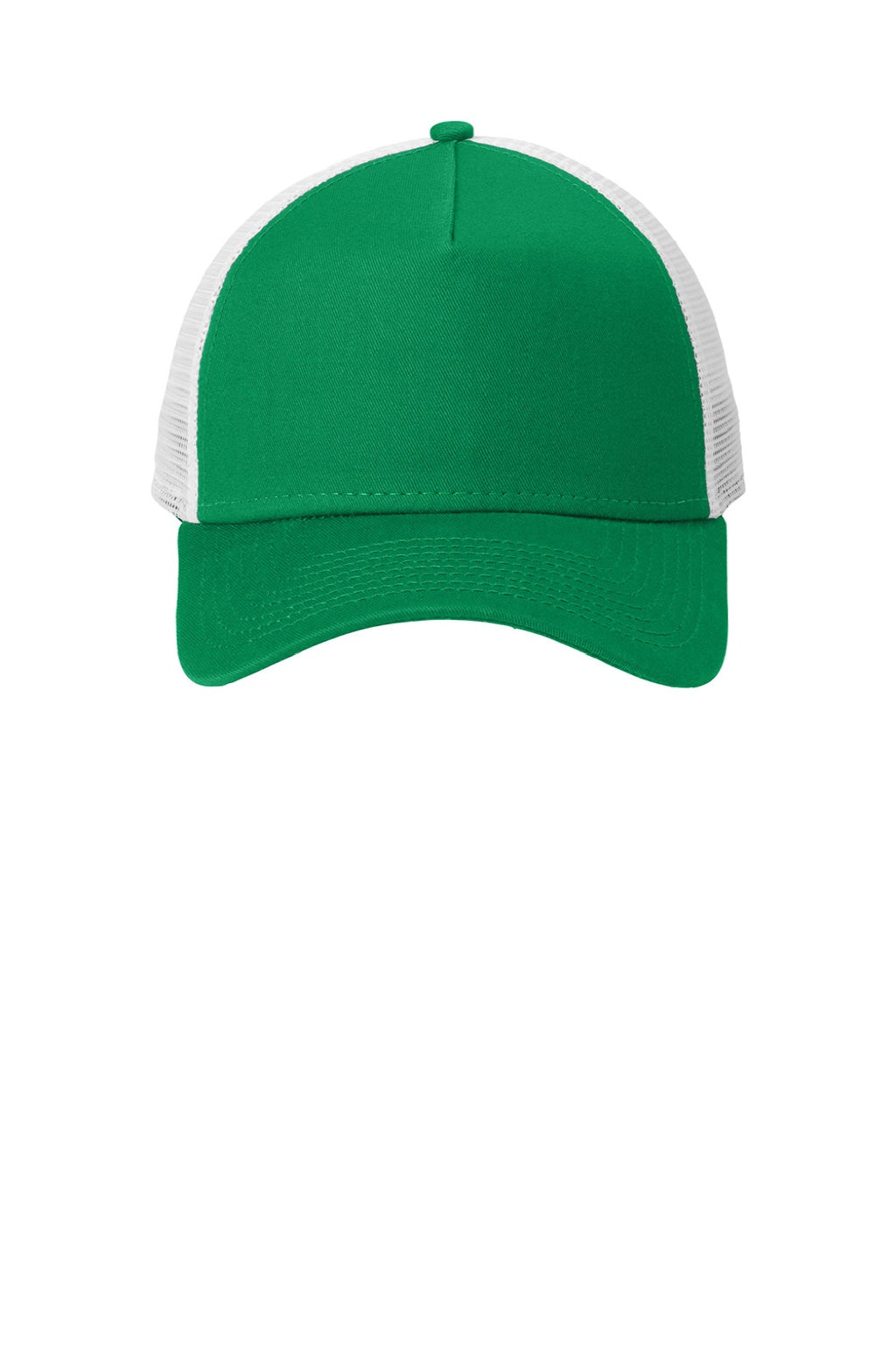 New Era Hats NE205 Mens Adjustable Trucker Hat Kelly Green/White Flat Front