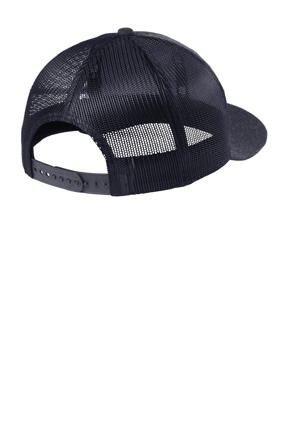 New Era Hats NE207 Mens Low Profile Snapback Trucker Hat Heather Navy Blue/Navy Blue Flat Back
