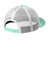 New Era Hats NE207 Mens Low Profile Snapback Trucker Hat Mint Green/White Flat Back