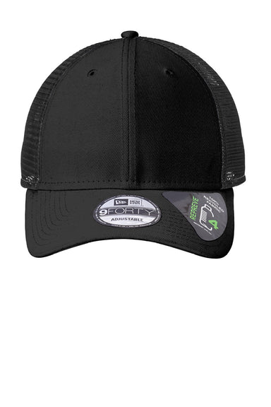 New Era Hats NE208 Mens Recycled Snapback Hat Black Flat Front