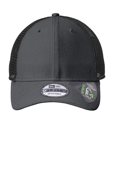 New Era Hats NE208 Mens Recycled Snapback Hat Graphite Grey Flat Front