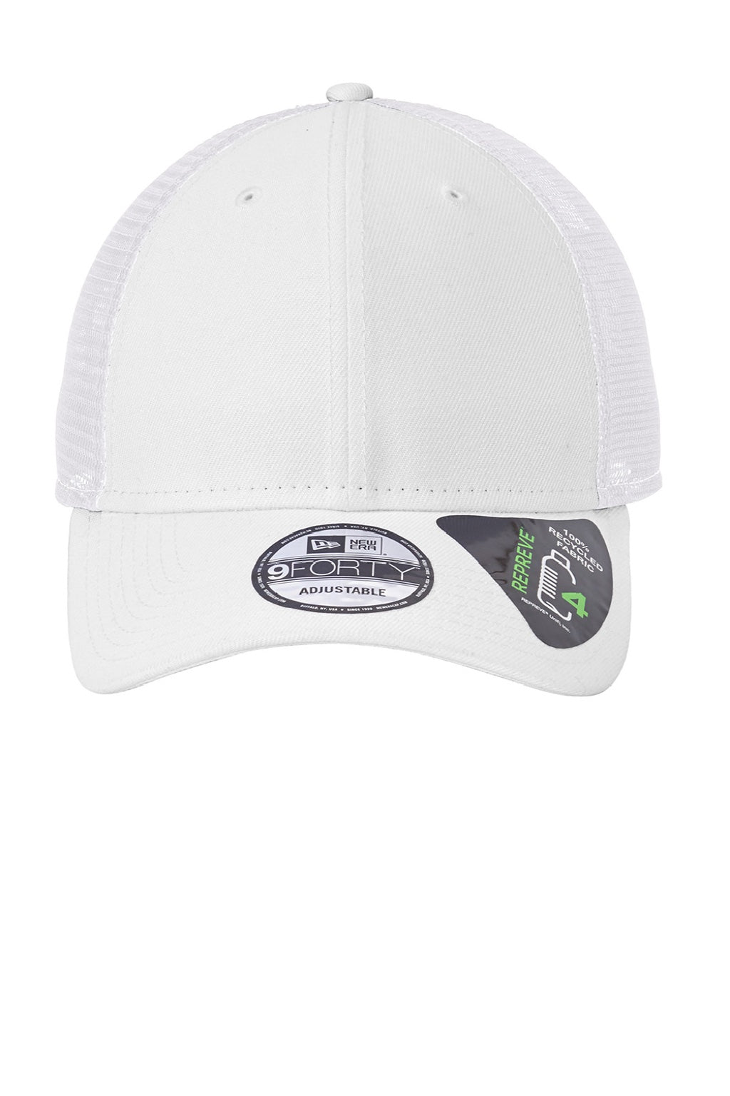 New Era Hats NE208 Mens Recycled Snapback Hat White Flat Front