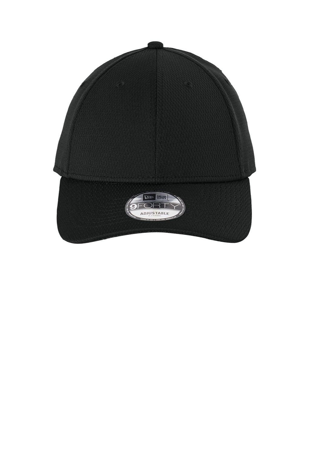 New Era Hats NE209 Mens Dash Performance Adjustable Hat Black Flat Front