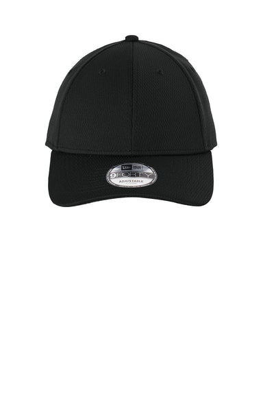 New Era Hats NE209 Mens Dash Performance Adjustable Hat Black Flat Front