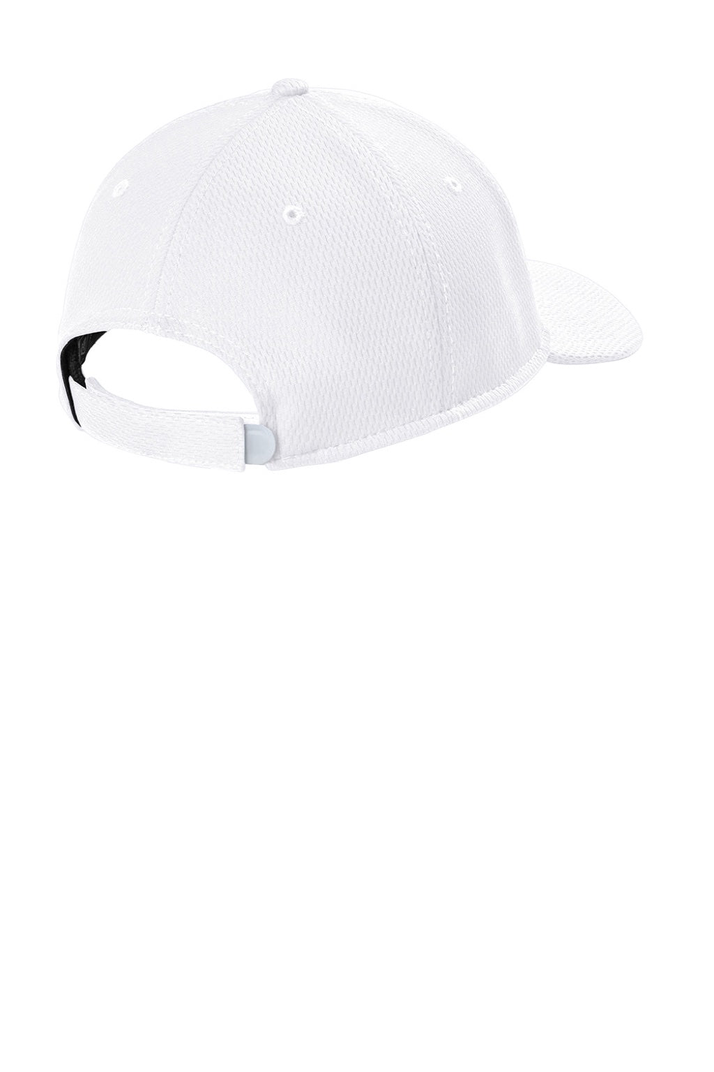 New Era Hats NE209 Mens Dash Performance Adjustable Hat White Flat Back