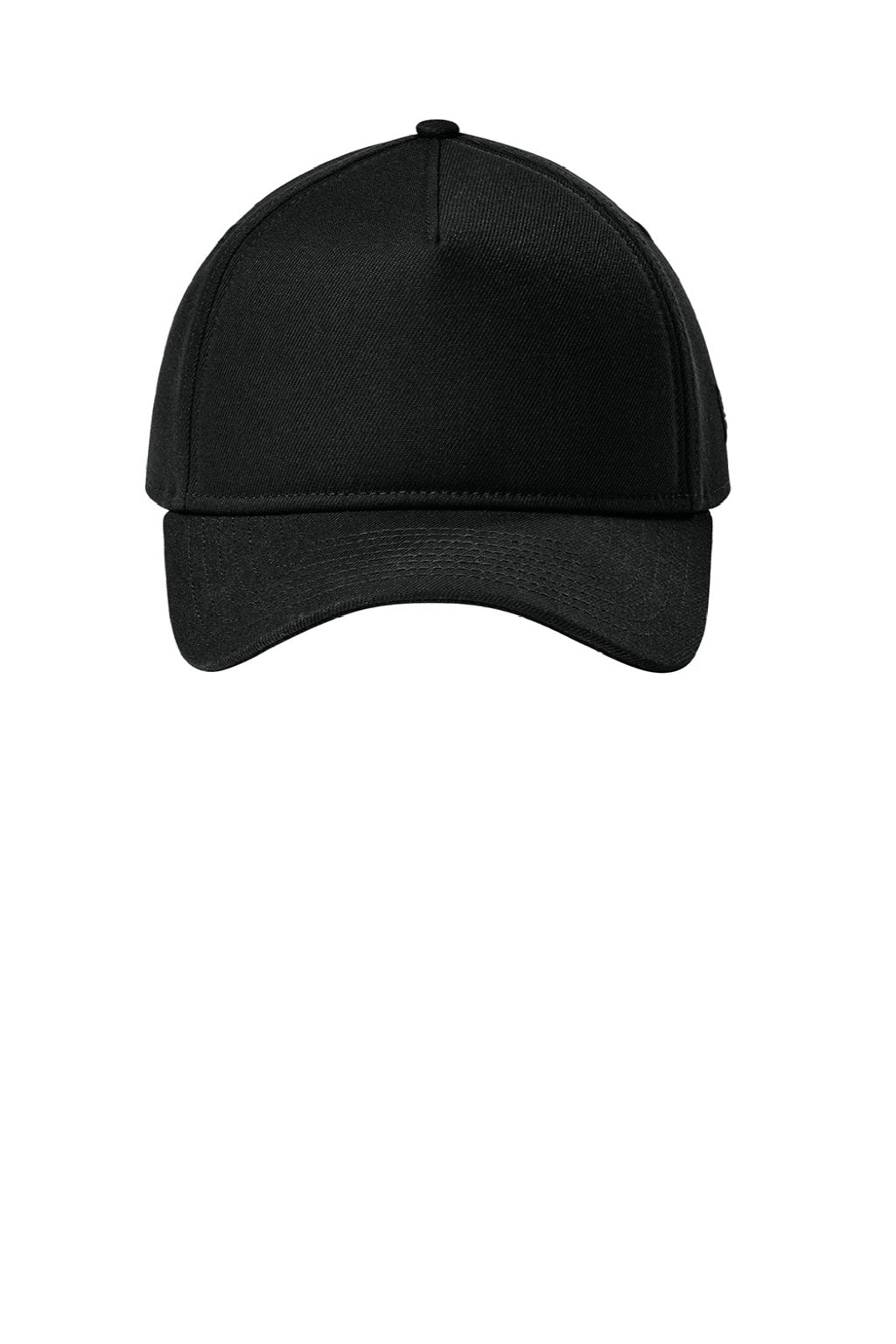 New Era Hats NE211 Mens A-Frame Snapback Hat Black Flat Front