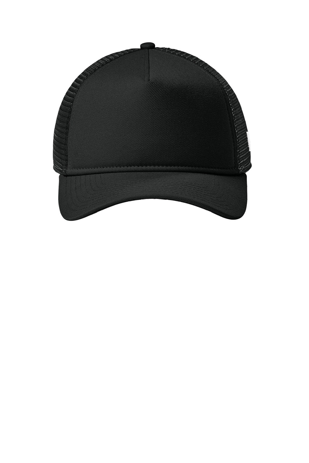 New Era Hats NE212 Mens A-Frame Snapback Mesh Back Hat Flag Black/Black Flat Front