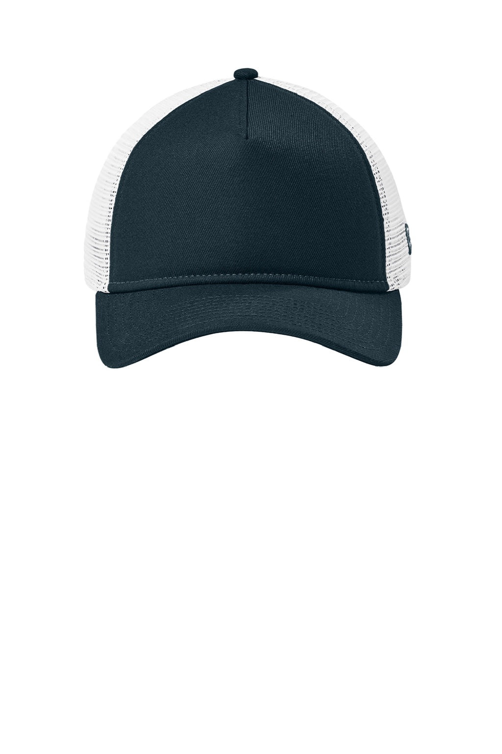 New Era Hats NE212 Mens A-Frame Snapback Mesh Back Hat Flag Deep Navy Blue/White Flat Front