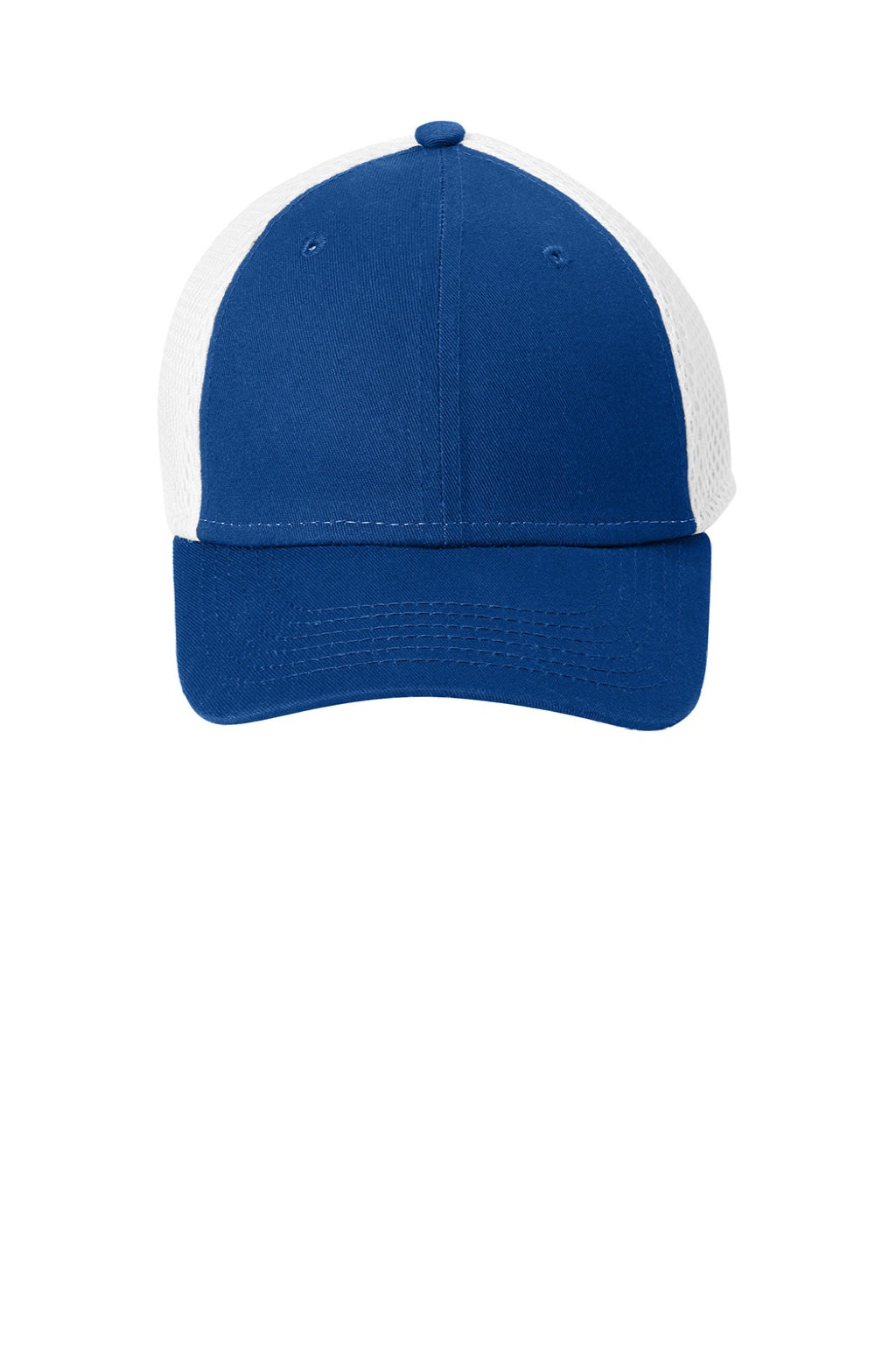 New Era Hats NE302 Mens Stretch Mesh Hat Royal Blue/White Flat Front