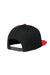 New Era Hats NE400 Mens Adjustable Hat Black/Scarlet Red Flat Back