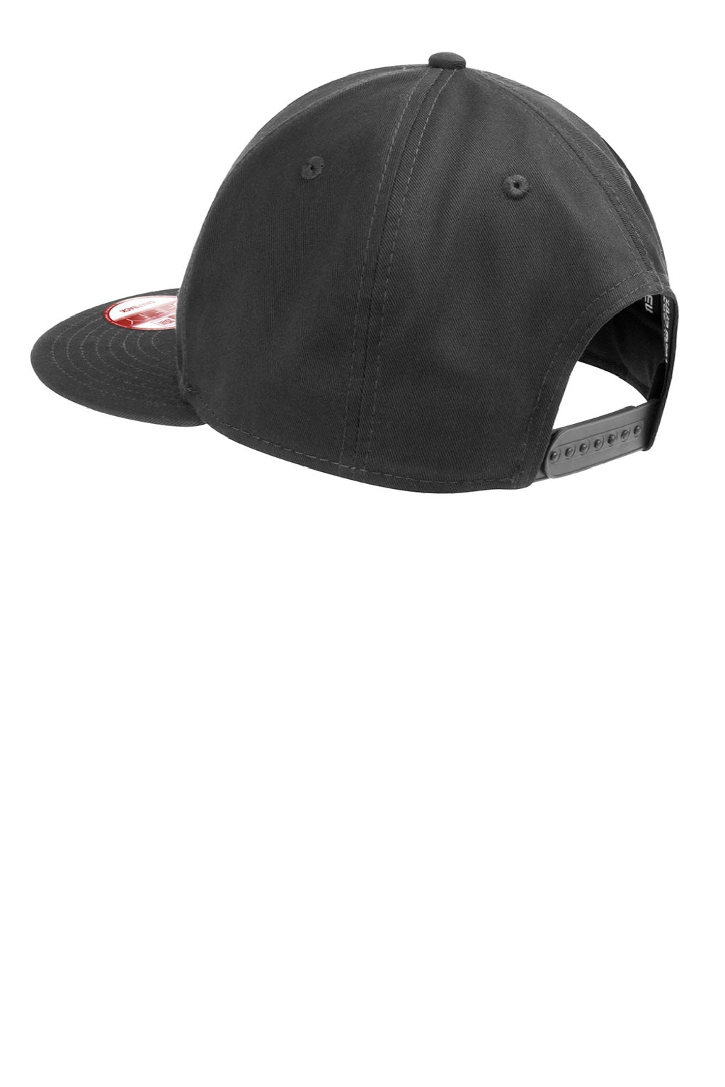 New Era Hats NE400 Mens Adjustable Hat Charcoal Grey Flat Back