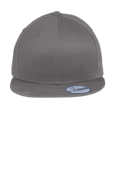 New Era Hats NE400 Mens Adjustable Hat Charcoal Grey Flat Front