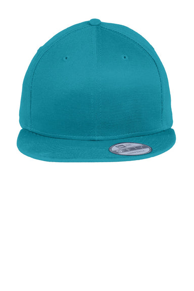 New Era Hats NE400 Mens Adjustable Hat Teal Blue Flat Front