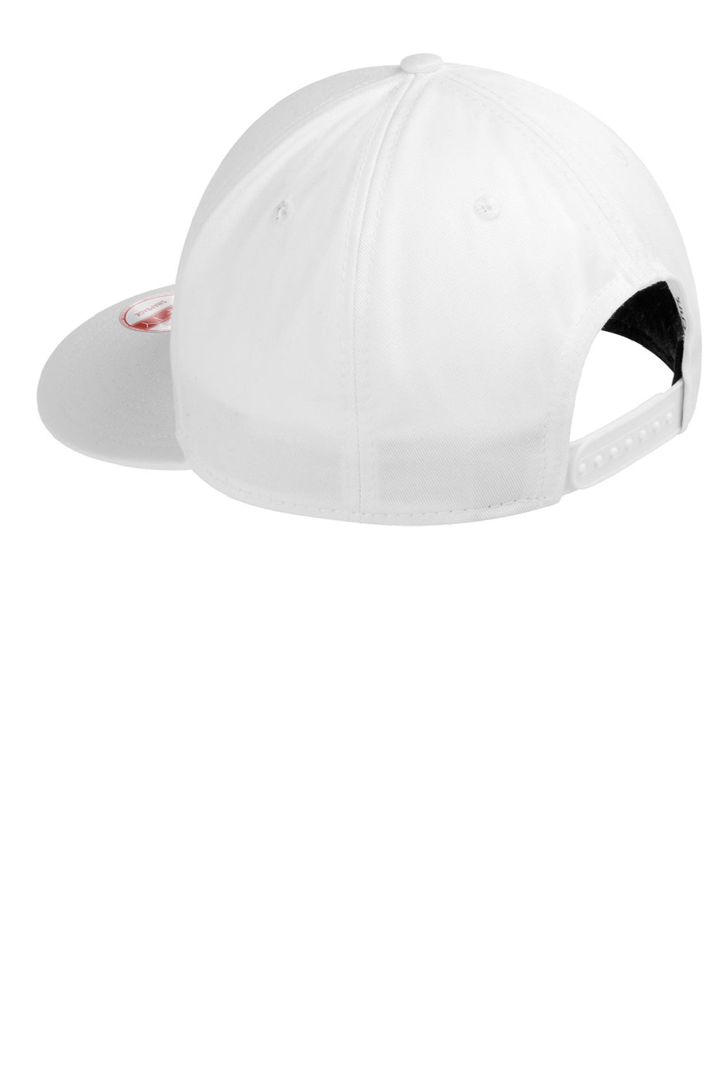 New Era Hats NE400 Mens Adjustable Hat White Flat Back