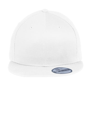 New Era Hats NE400 Mens Adjustable Hat White Flat Front