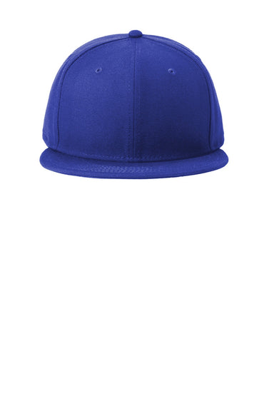 New Era Hats NE4020 Mens Flat Bill Snapback Hat Royal Blue Flat Front