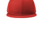 New Era Hats Mens Flat Bill Snapback Hat - Scarlet Red