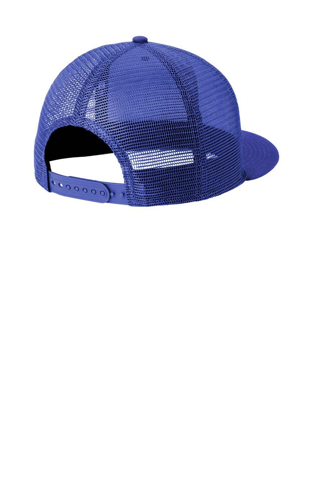 New Era Hats NE4030 Mens Snapback Trucker Hat Royal Blue Flat Back
