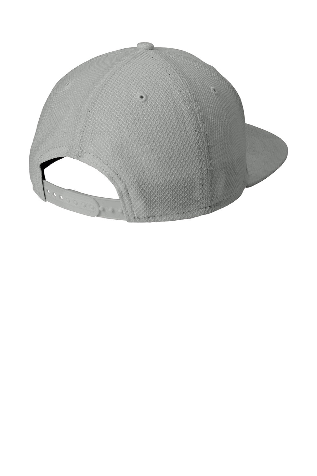 New Era Hats NE404 Mens Moisture Wicking Adjustable Hat Grey Flat Back