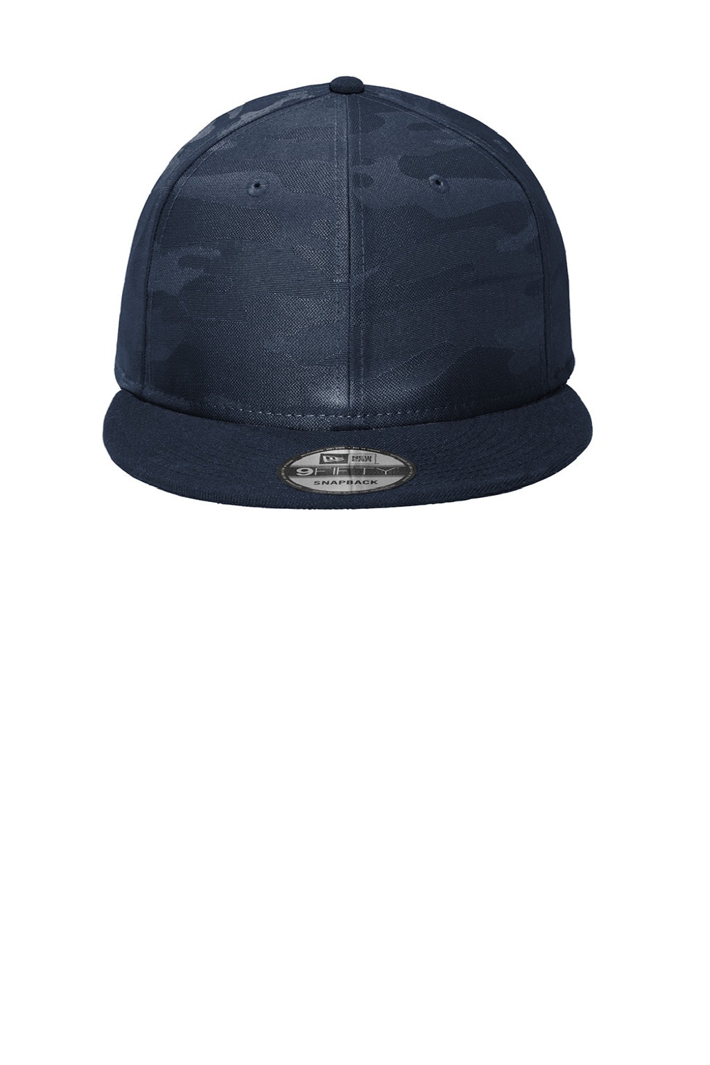 New Era Hats NE407 Mens Camo Flat Bill Snapback Hat Deep Navy Blue/Deep Navy Blue Camo Flat Front