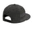 New Era Hats NE408 Mens Shadow Heather Striped Flat Bill Snapback Hat Heather Shadow Black/Graphite Grey Flat Back