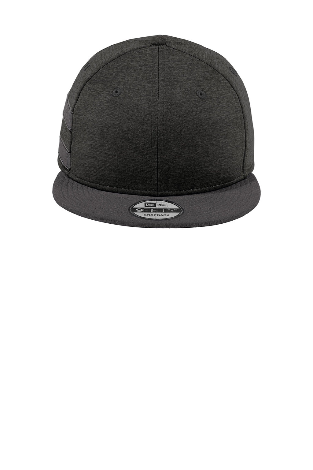 New Era Hats NE408 Mens Shadow Heather Striped Flat Bill Snapback Hat Heather Shadow Black/Graphite Grey Flat Front
