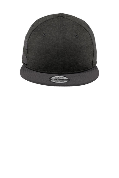 New Era Hats NE408 Mens Shadow Heather Striped Flat Bill Snapback Hat Heather Shadow Black/Graphite Grey Flat Front