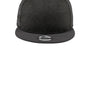 New Era Hats Mens Shadow Heather Striped Flat Bill Snapback Hat - Heather Shadow Black/Graphite Grey