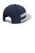 New Era Hats NE408 Mens Shadow Heather Striped Flat Bill Snapback Hat Heather Shadow Navy Blue/Grey Flat Back
