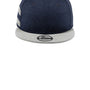 New Era Hats Mens Shadow Heather Striped Flat Bill Snapback Hat - Heather Shadow Navy Blue/Grey