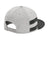 New Era Hats NE408 Mens Shadow Heather Striped Flat Bill Snapback Hat Heather Shadow Grey/Black Flat Back