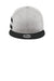 New Era Hats NE408 Mens Shadow Heather Striped Flat Bill Snapback Hat Heather Shadow Grey/Black Flat Front