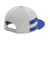 New Era Hats NE408 Mens Shadow Heather Striped Flat Bill Snapback Hat Heather Shadow Grey/Royal Blue Flat Back
