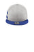 New Era Hats NE408 Mens Shadow Heather Striped Flat Bill Snapback Hat Heather Shadow Grey/Royal Blue Flat Front