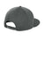 New Era Hats NE409 Mens Pivot Flat Bill Snapback Hat Charcoal Grey Flat Back