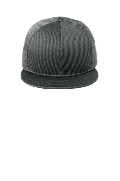 New Era Hats NE409 Mens Pivot Flat Bill Snapback Hat Charcoal Grey Flat Front