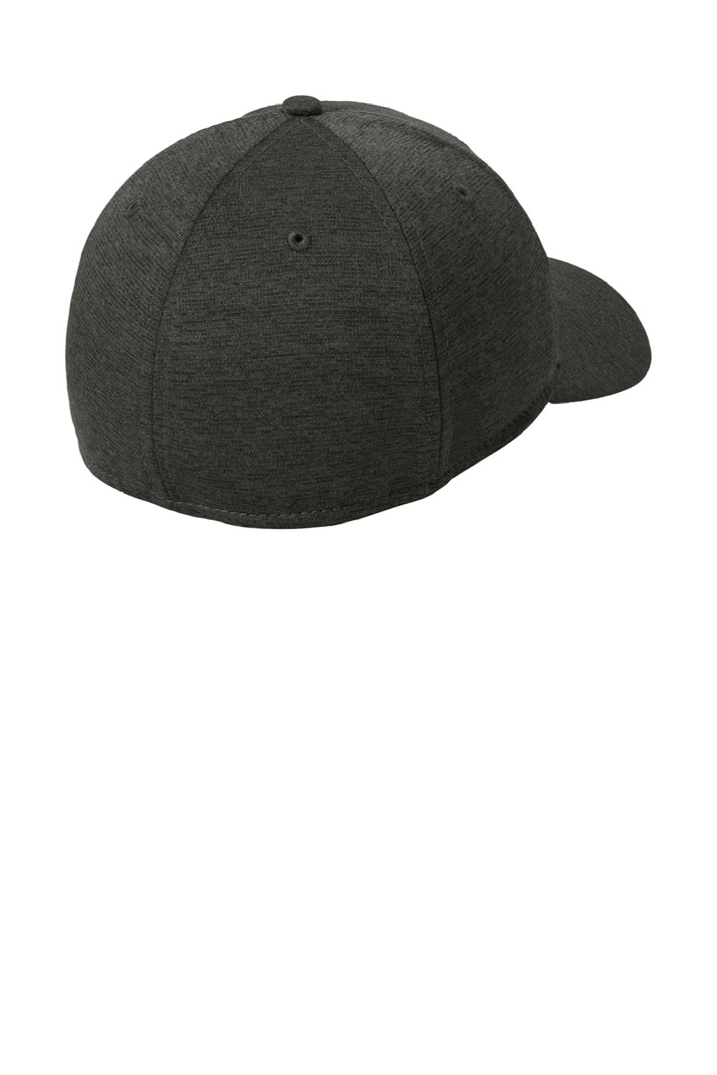 New Era Hats NE703 Mens Stretch Fit Hat Heather Black Flat Back